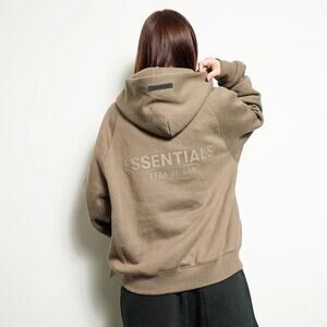 Essentials Fear of God Pullover Hoodie Brown Unisex Size Large